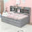 Binnings Twin Size Wood Platform Bed with Shelves and Twin Size Trundle-177424690