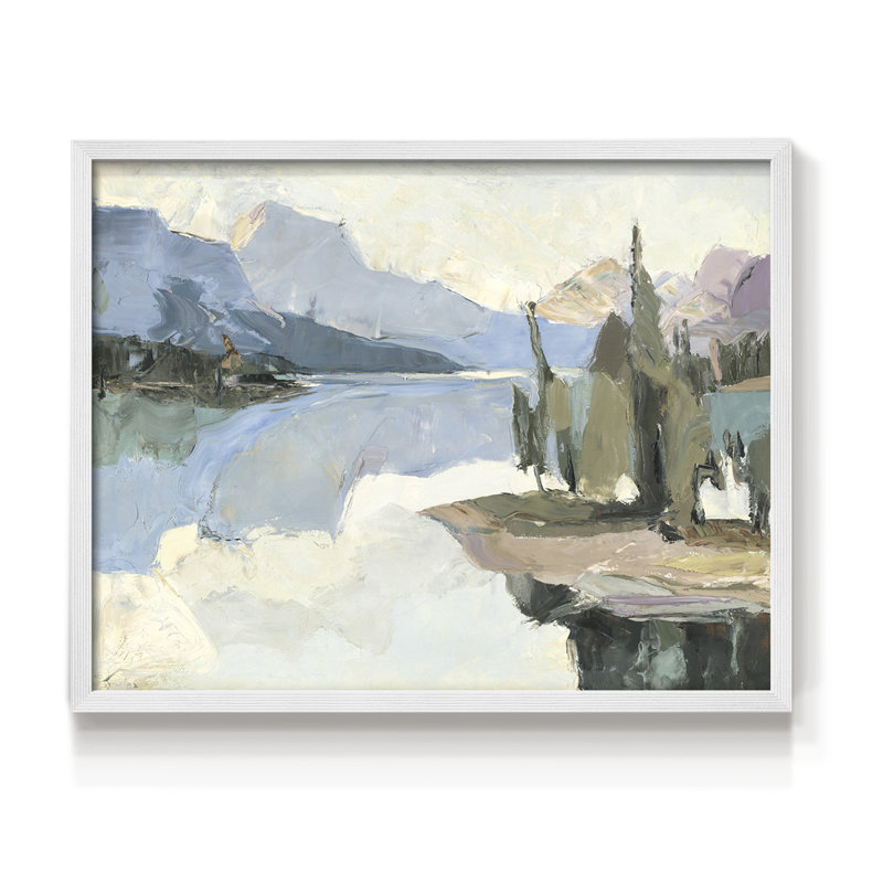 Bleu majestueux - impression encadrée - réversible, H 22 po x l 28 po, Blanc