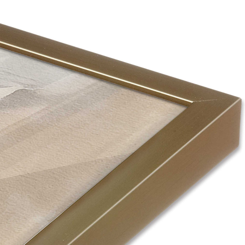 Gentle Gilded Gust II, 37.25" H x 25.25" W, Brushed Gold Single Picture Framed