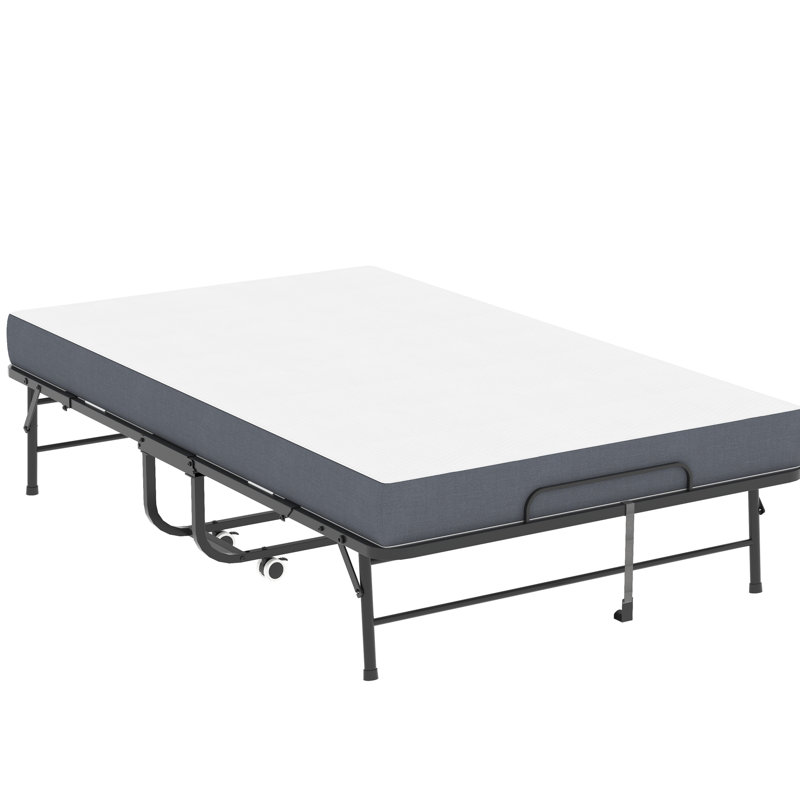Lit extra large de 75 po x 46 po avec mousse à mémoire de forme de 5 po, capacité de 450 lb, installation rapide pour l'utilisation d'un lit simple portatif spacieux et d'un camping