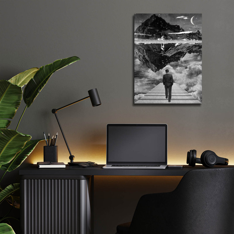 «Wandering» par Elo Marc, art en verre acrylique Wal, H 16 po x l 12 po x P 0,13 po