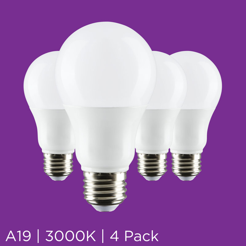 Wayfair Basics® 5.5 Watt (40 Watt Equivalent), A19 LED, Light Bulb, Warm White, E26/Medium (Standard) Base, 3000K