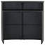 Table de bar, rotin en polyester noir thermolaqué, structure en métal, 47 po