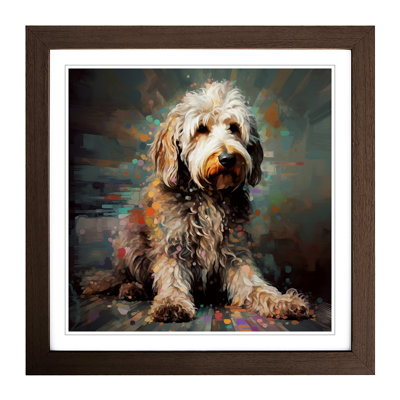 Labradoodle Glitch - Framed Print