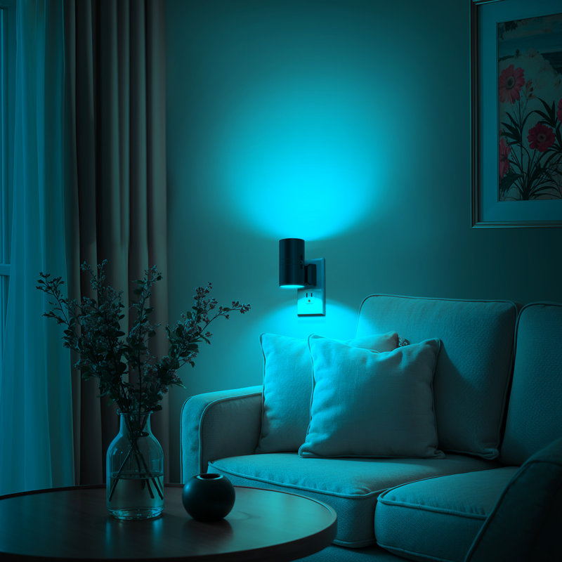 2 Pcs  Cylinder Night Light, Black