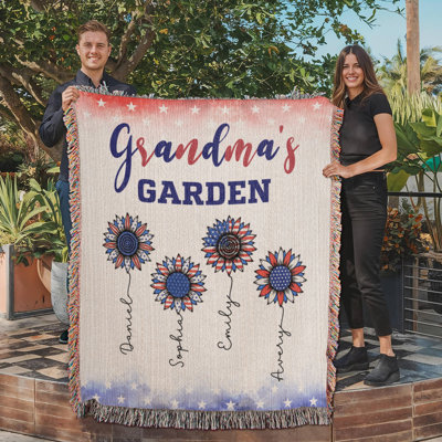 Couverture tissée personnalisée «Grandma's Garden Heirloom»
