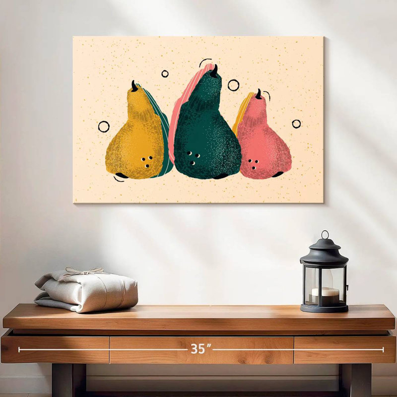 Abstract Pears, 16" H x 24" W