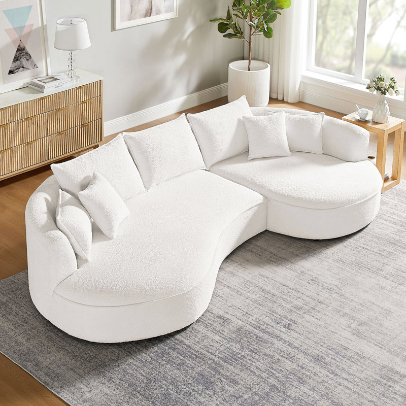 Design blanc incurvé à 5 places blanc de luxe pour un raffinement intérieur raffiné