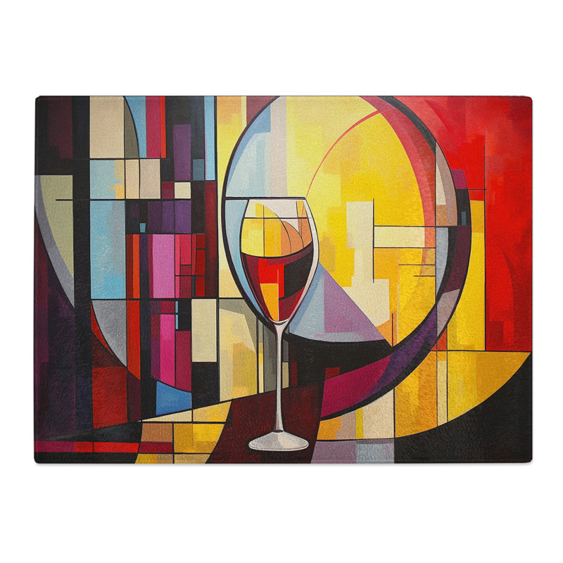 Wine Constructivism  Glass Chopping Board