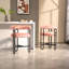 Ensemble de 2 tabourets de bar House Hold, tabourets de bar modernes avec dossier, cadres en métal noir et tabourets de bar