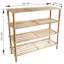 16 Pair Stackable Solid Wood Shoe Rack