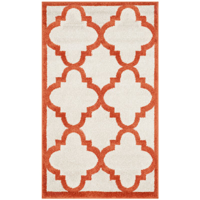 Ammundsen Geometric Beige/Orange Area Rug