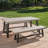Eulene 4 - Person Acacia Wood Patio Dining Set with Rectangular Table-2139470534