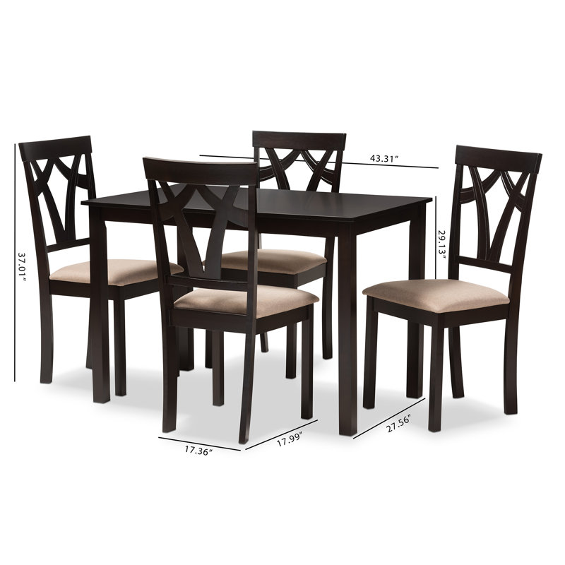 Wrentham 4 - Person Four Leg Dining Set