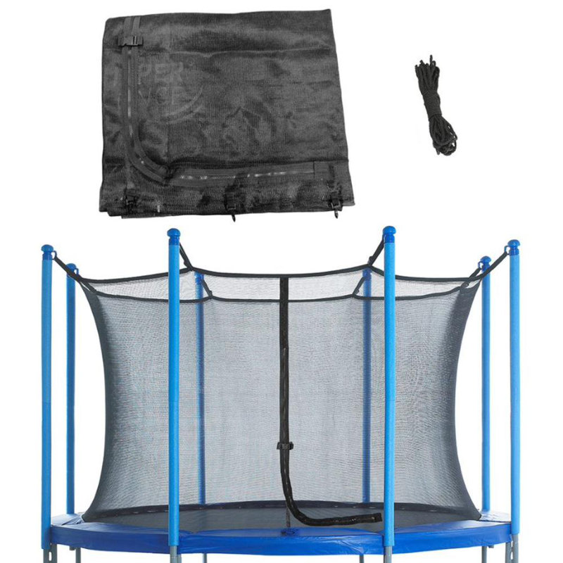 Machrus Upper Bounce Trampoline Enclosure Net, Fits 14' Round Frame, Using 8 Poles (or 4 Arches)
