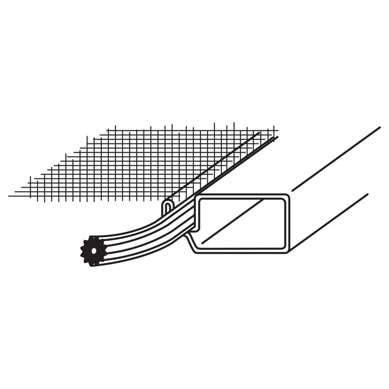 Cannelure de retenue pour écran Prime-Line, 25 pieds. (Paquet simple), Gris, H 8,9 po x l 4,8 po x P 1,8 po