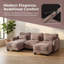 Canapé modulaire en U avec 2 repose-pieds mobiles Chenille-440937018