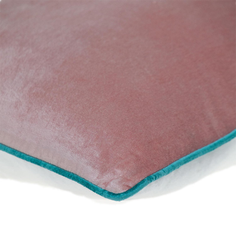 Parkland Collection Khole Transitional White Reversible Throw Pillow, Pink