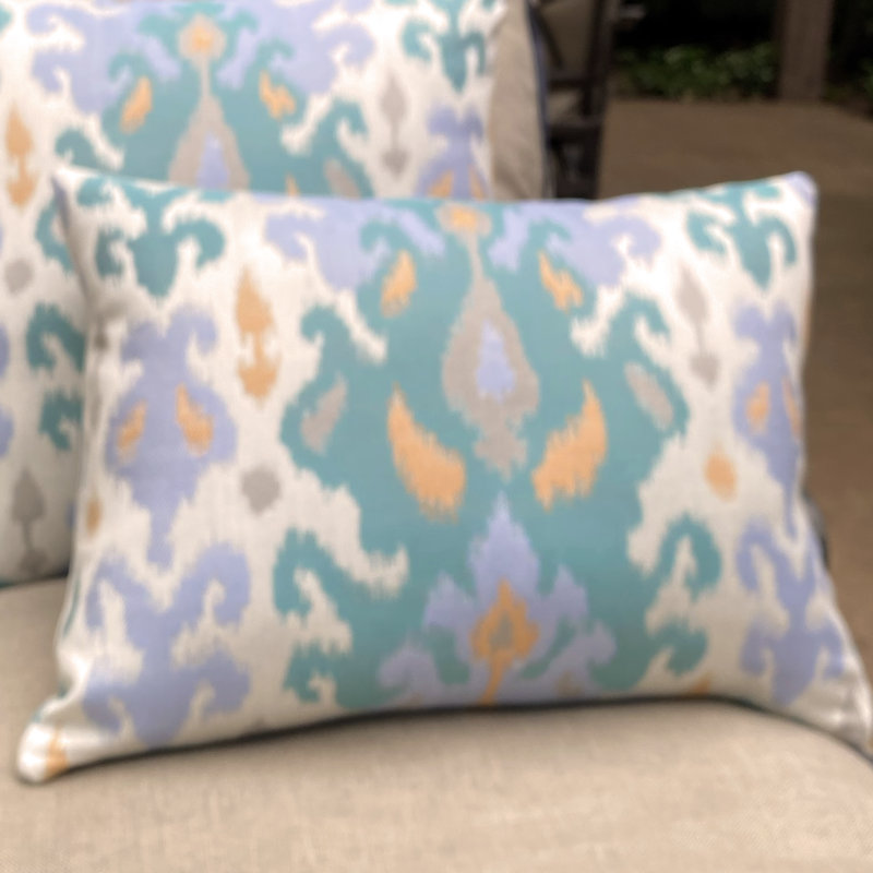 Venezia Ikat Sunbrella® Outdoor Throw Pillow