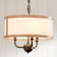 Lustre 3 lumières Heddle 15,5 pouces en laiton naturel et noir texturé-70048072