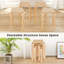 Ensemble de 4 tabourets empilables avec plateau carré et coins arrondis-1090429500