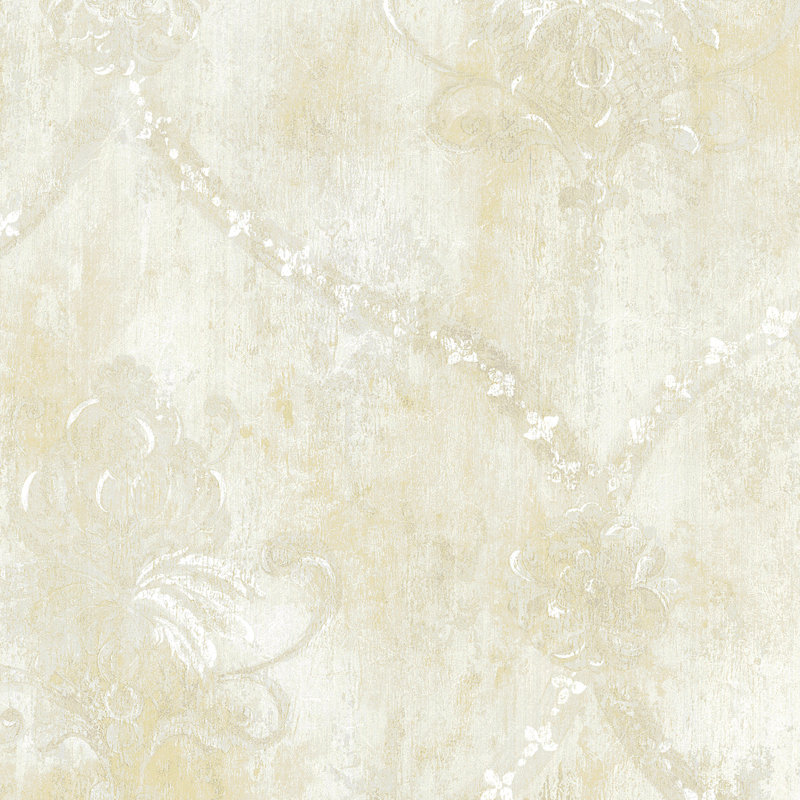 Regal Damask, White/Beige/Cream/Pearl