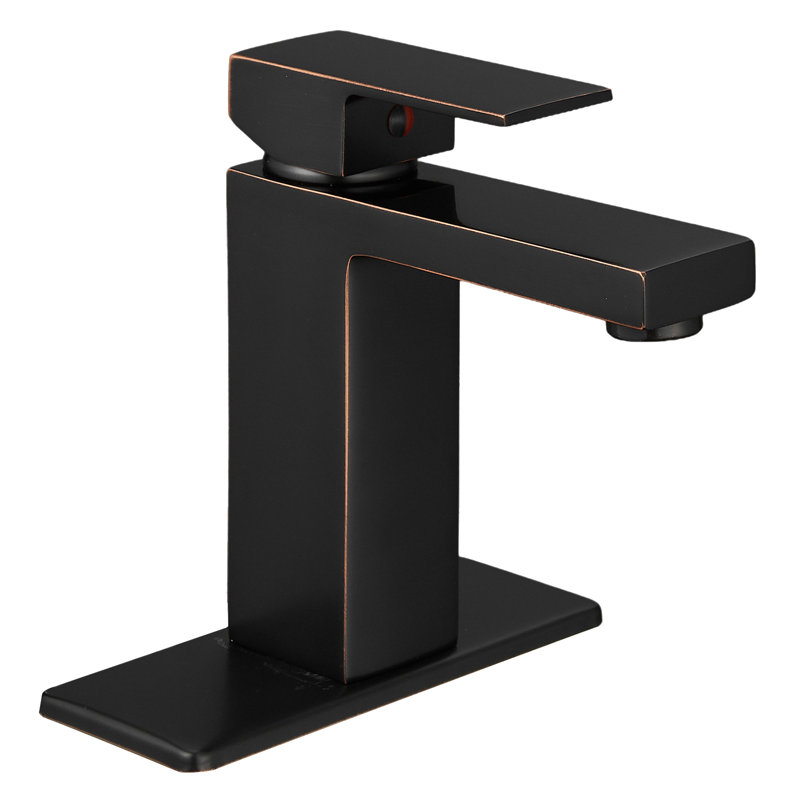 WIZ Single Handle Single Hole Low-Arc Bathroom Faucet, Oil Rubbed Bronze