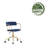 Levins Gold Chrome Task Chair-1430190405