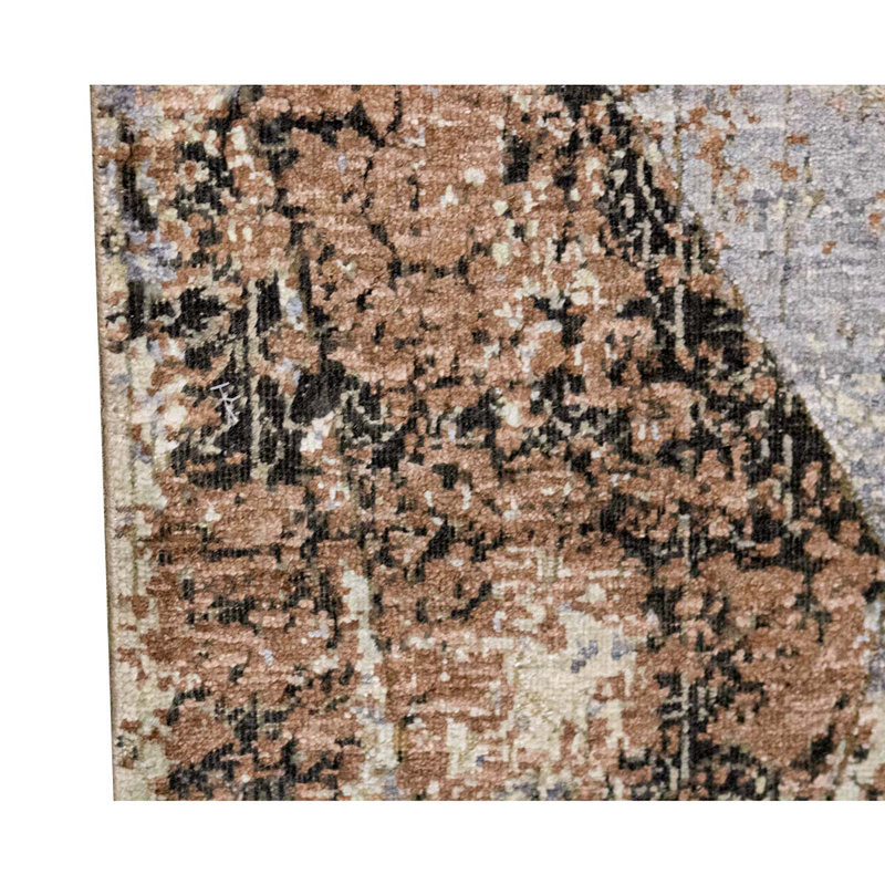 Abstract Area Rug in Brown