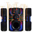 Système stéréo de haut-parleur multimédia filaire à 2,1 canaux Befree Sound avec lumières DEL réactives, radio FM, USB et entrées Sd