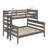 Twin XL Over Queen Bunk Bed With Ladder-613931289