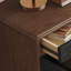 Buffet en bois manufacturé noir et noyer