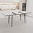 Elegant Expandable MDF Dining Table With Marble Pattern And Tapered Metal Legs