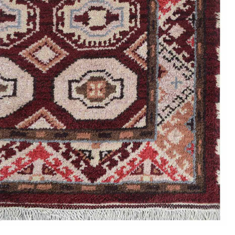 Tapis de couloir oriental multicolore en soie et laine noué à la main, Tapis de couloir 2 pi 6 po x 10 pi