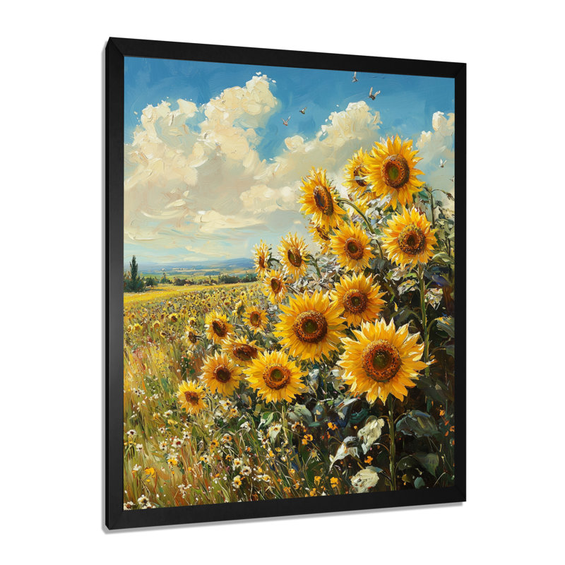 Driessen - Floral Canvas Prints, H 44 po x l 34 po, Noir, noir, noir, noir, Reproduction encadrée d'une seule photo