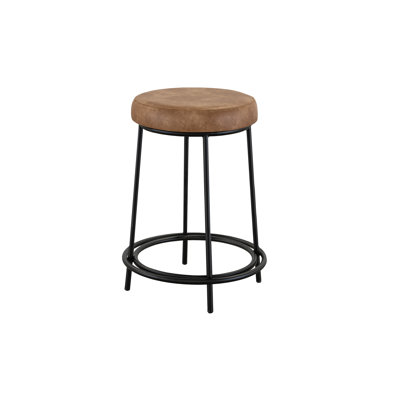 Wooden Frame & Metal Base, 30" Stool