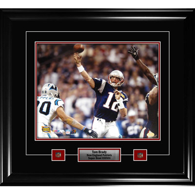 Tom Brady, cadre photo 16 x 20 New England Patriots avec épingles et plaque