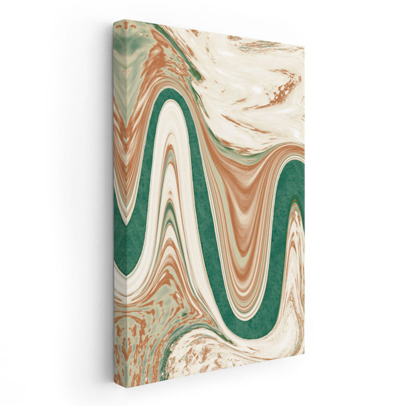 «Abstract Emerald Views», reproduction d'art sur toile, H 48 po x l 32 po