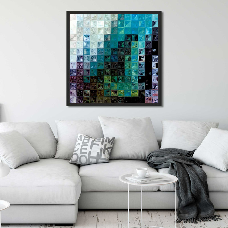 «A Shield For Me, Psalm 3: 3» par Mark Lawrence, reproduction d'art, Cadre flottant noir, H 27,5 po x l 27,5 po x P 2 po