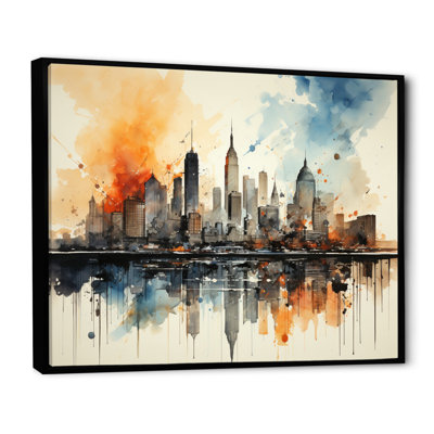 Colorful Nyc Cityscape Watercolor II - New York City Wall Art