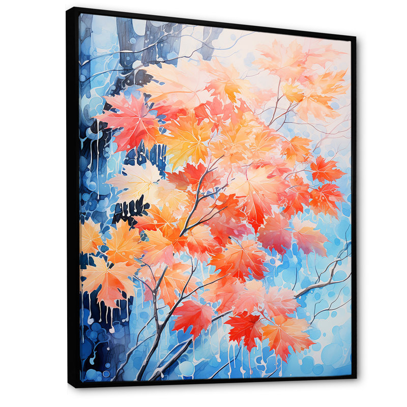«Maples Whisper» sur impression sur toile, Cadre flottant noir, H 40 po x l 30 po x P 1,5 po