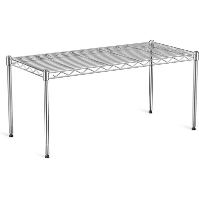 1-tier Wire Shelf Rack,30" Wx14 Dx17 H,single Metal Shelves Rack,height Adjustable Metal Wire Shelving Unit And Storage For Kitchen,cabinet,countertop,under-sink,closet,pantry,studio