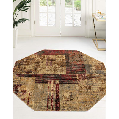 Tapis brun / rouge Knowle