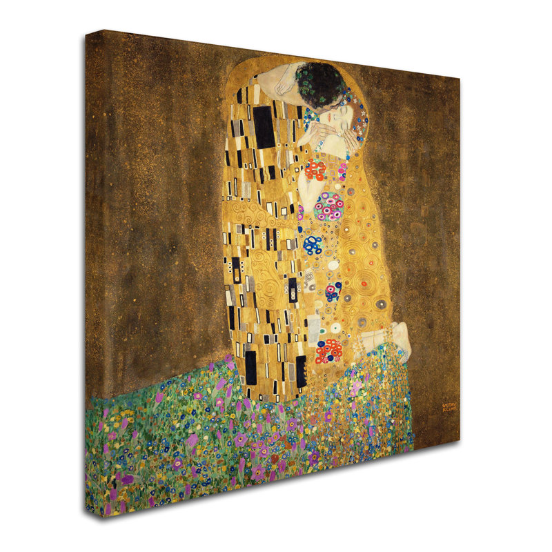 «The Kiss, 19078», reproduction d'art sur toile, H 35 po x l 35 po