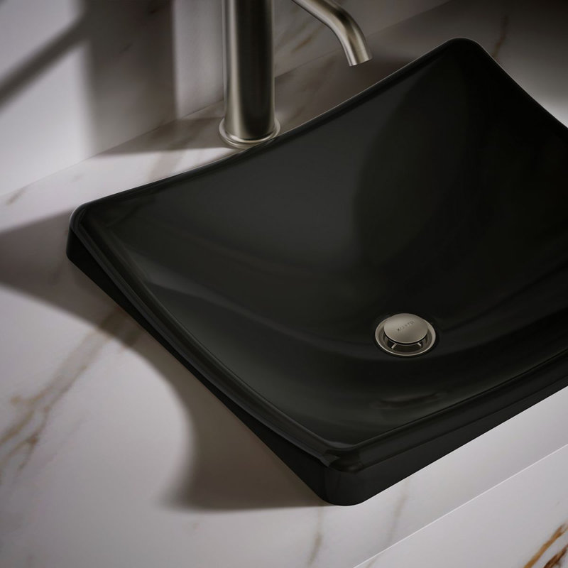 DemiLav Metal Specialty Vessel Bathroom Sink, Black