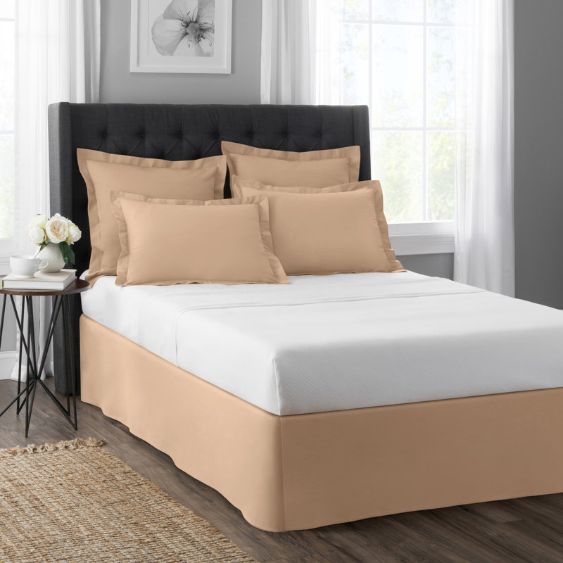 Today's Home Pleated Bed Skirt, King, Mocha