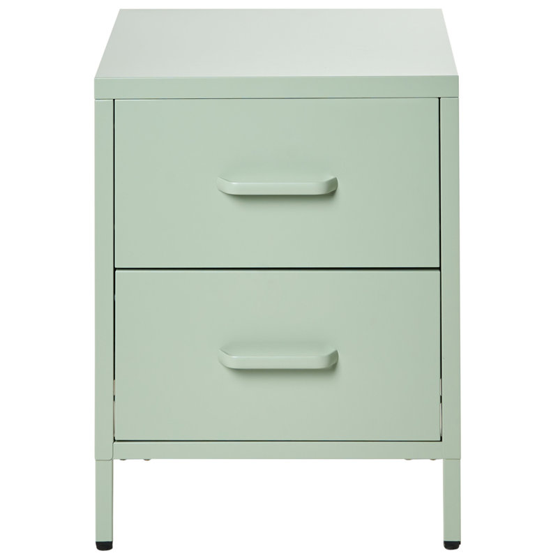 43cm W Steel Bedside Table,  Mint Green