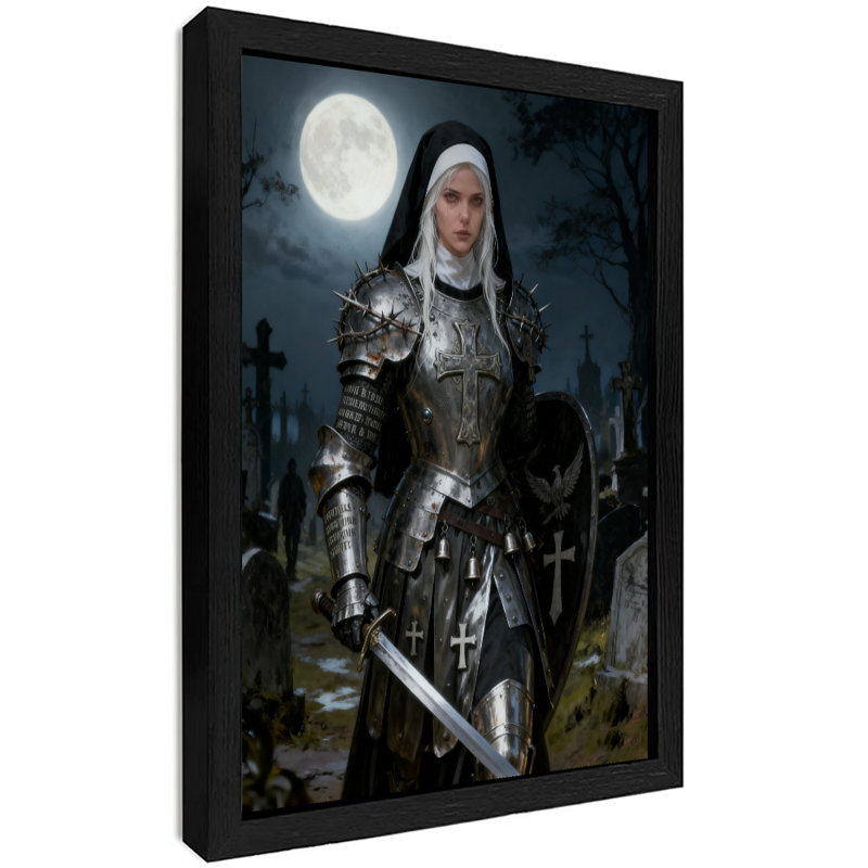 Reproduction d'art encadré noir de l'époque victorienne féminine, H 11 po x l 9 po