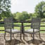 Ensemble de 4 chaises de patio en aluminium toutes saisons de 23 po avec coussins et structure épais