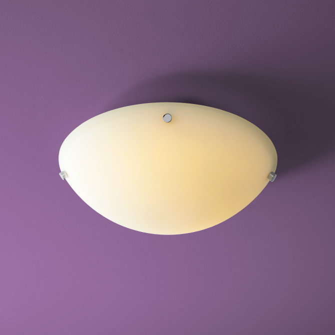 Sunfire Acrylic Flush Mount, Polished Chrome
